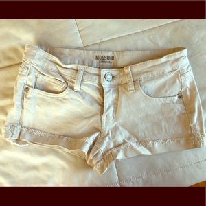 White jean shorts